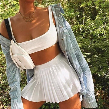 Game On Ruffle Mini Skirt - SunsetFashionLA